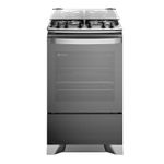 Cocina Electrolux F4ETG 4 Quemadores PerfectCook VaporBake Gris vista frontal en cocina moderna