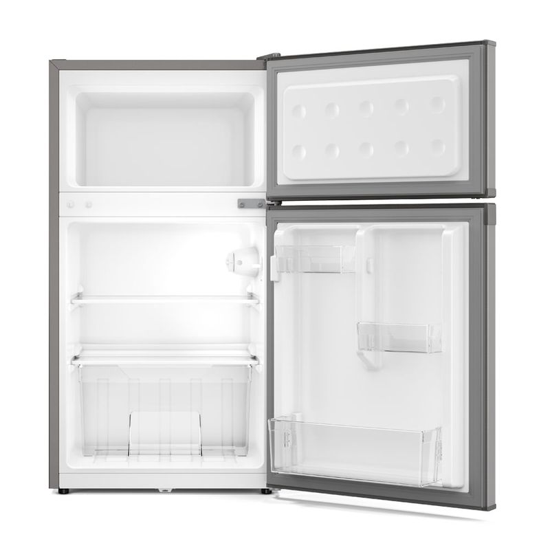 Frigobar Electrolux ERT95S2P5AS capacidad 83L congelador superior gris vista frontal cocina