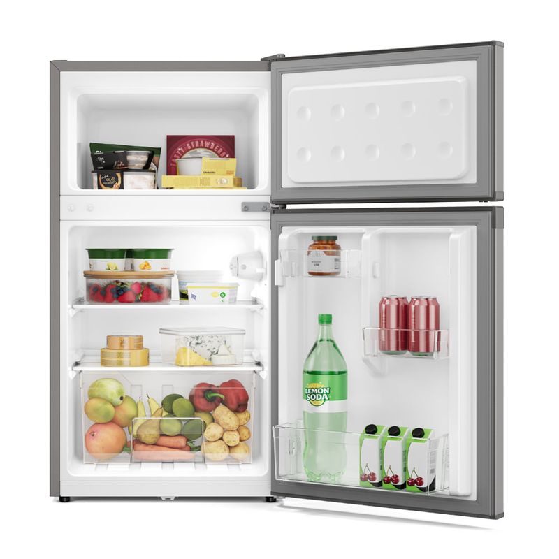 Frigobar Electrolux ERT95S2P5AS capacidad 83L congelador superior gris vista frontal cocina