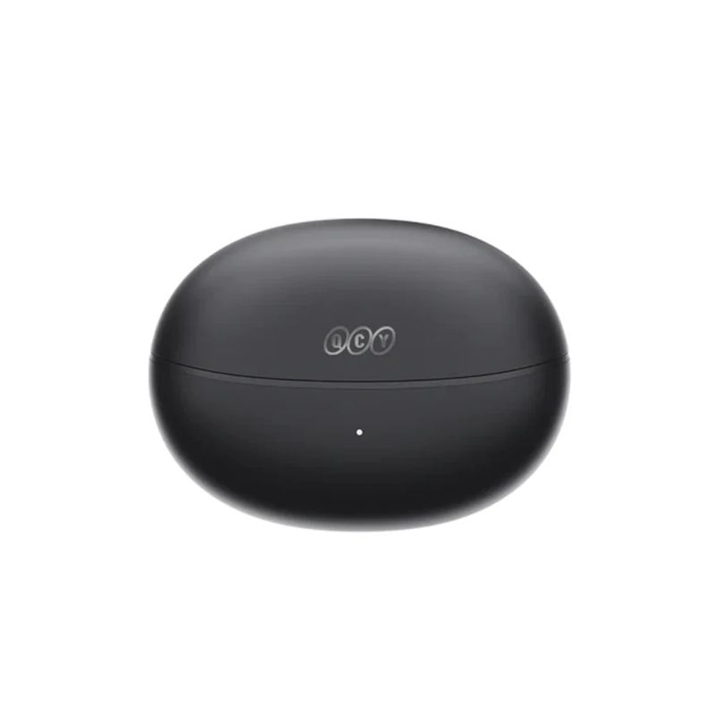Audífonos Bluetooth QCY Crossky C30S con estuche negro vista frontal