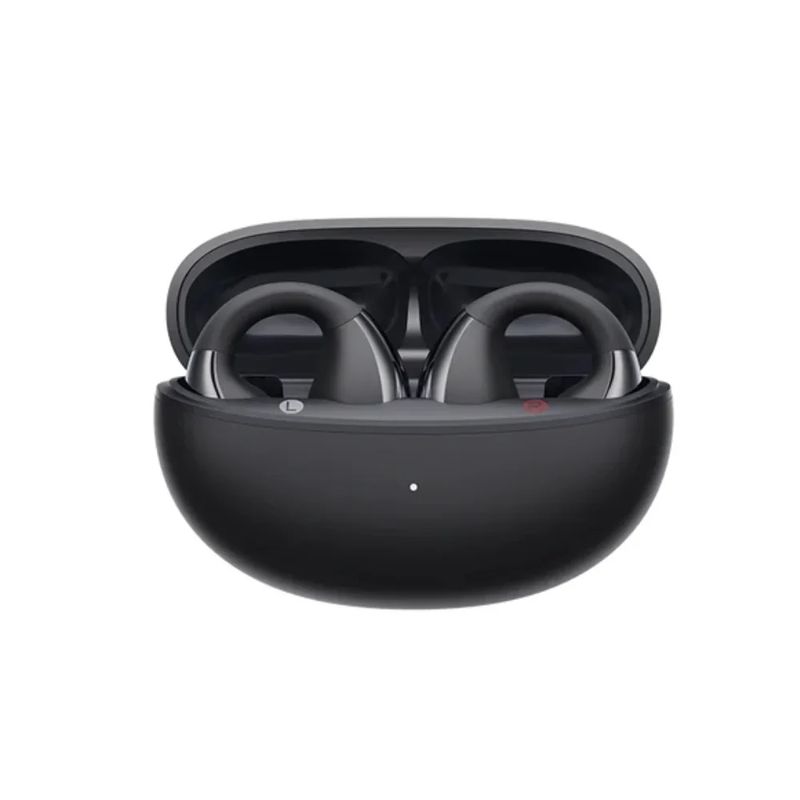 Audífonos Bluetooth QCY Crossky C30S con estuche negro vista frontal
