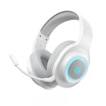 Audífonos gamer QCY HEROAD V200, micrófono, Bluetooth/USB/3.5 mm, sonido 7.1, blanco