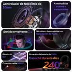 Audífonos gamer QCY HEROAD V200, micrófono, Bluetooth/USB/3.5 mm, sonido 7.1, blanco