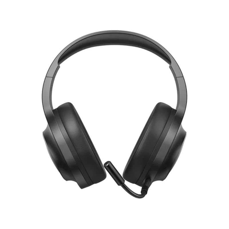 Audífonos gamer QCY HEROAD V200 conexión USB y 3.5 mm negro vista posterior