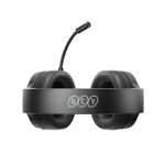 Audífonos gamer QCY HEROAD V200 con micrófono ajustable negro vista detalle