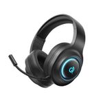 Audífonos gamer QCY HEROAD V200 conectividad Bluetooth negro vista lateral