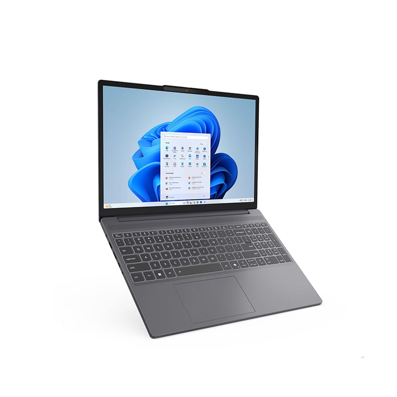 Laptop Lenovo 14 pulgadas teclado español color gris vista superior