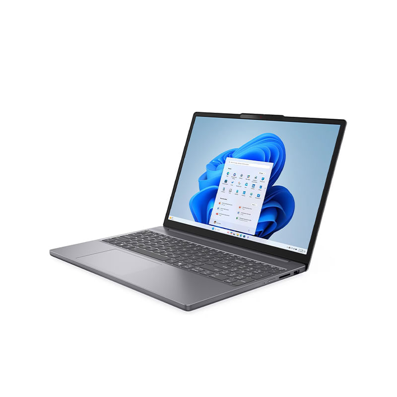 Laptop Lenovo 14 pulgadas teclado español color gris vista superior