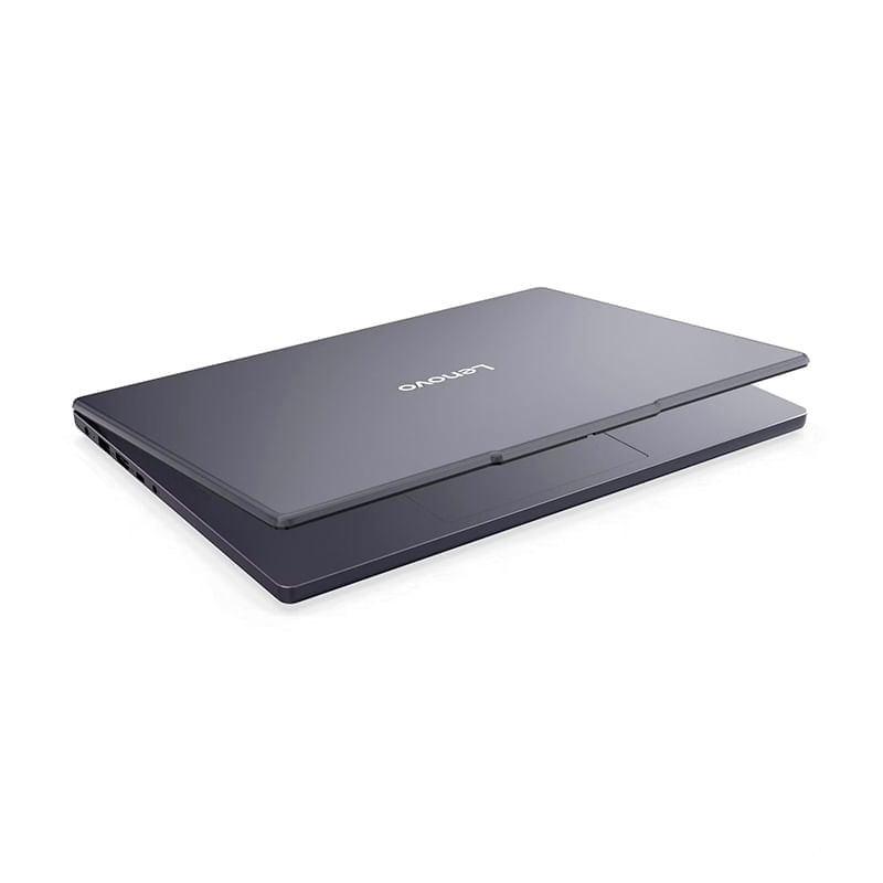 Laptop Lenovo IdeaPad Slim 3 14ARP10 14 pulgadas OLED color gris vista lateral perfil delgado