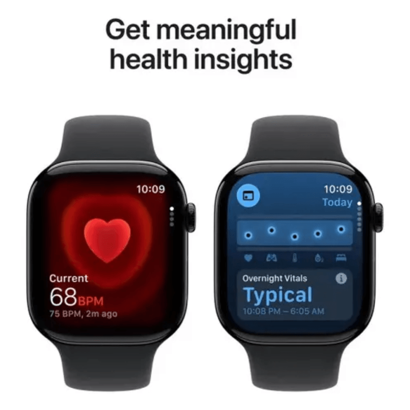 Apple Watch Series 11 pantalla Always On 42mm negro vista frontal