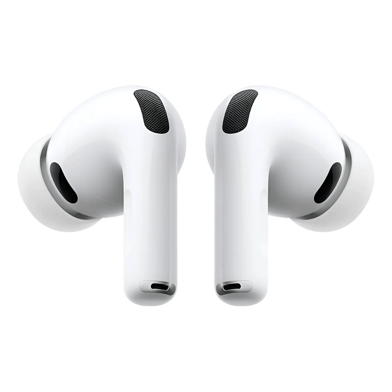Audífonos Bluetooth Apple AirPods Pro 3 con estuche blanco vista frontal oblicua