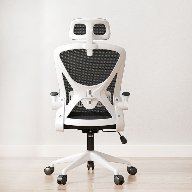 Silla de Oficina Clásica Blanco Reposabrazos Ajustable