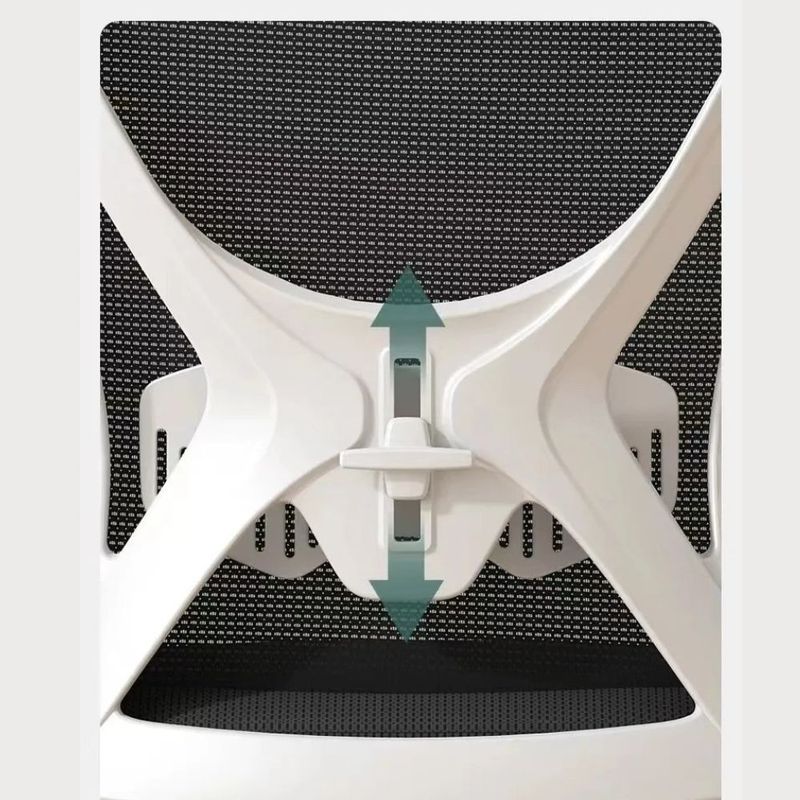 Silla de Oficina Clásica Blanco Reposabrazos Ajustable