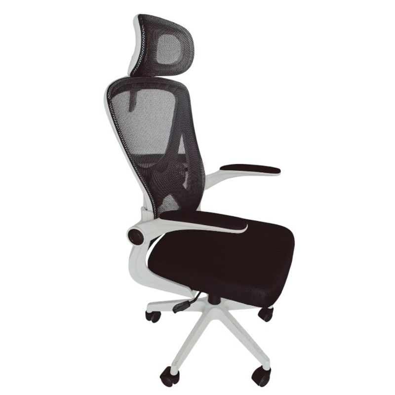 Silla de Oficina Clásica Blanco Reposabrazos Ajustable