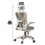 Silla de Oficina Clásica Blanco Reposabrazos Ajustable