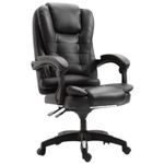 Silla de Oficina Relleno PU Reclinable con Ruedas Silenciosas