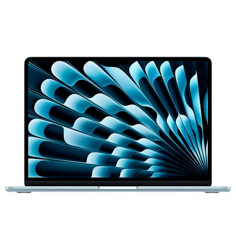 MacBook Apple MacBook Air M5 pantalla 13 pulgadas Sky Blue vista frontal encendida
