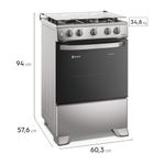 Cocina Electrolux 4 quemadores Efficient VaporBake