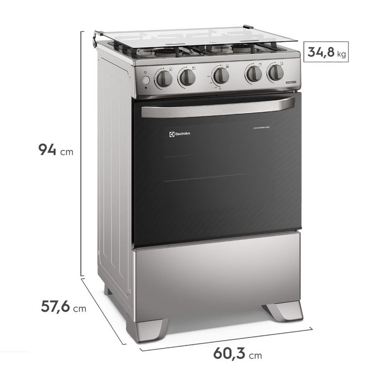 Cocina Electrolux 4 quemadores Efficient VaporBake