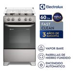 Cocina Electrolux 4 quemadores Efficient VaporBake