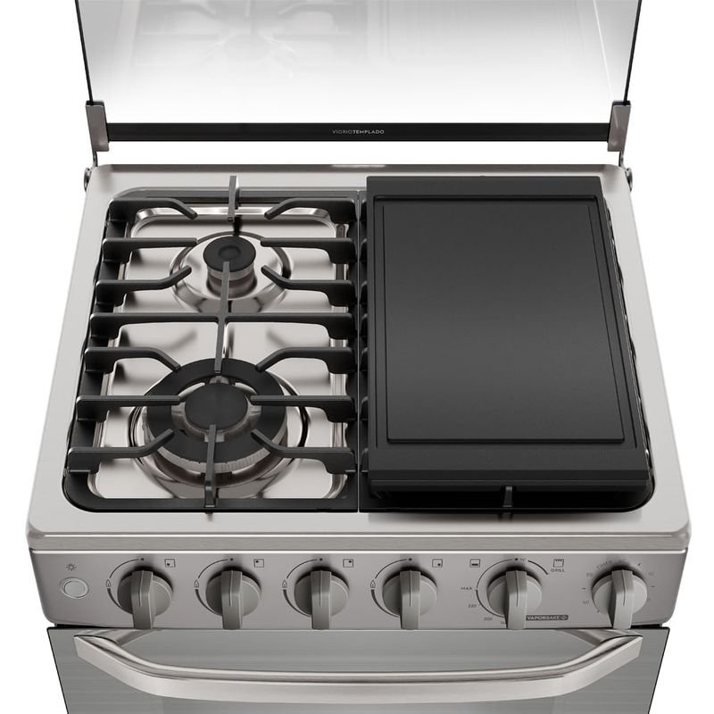 Cocina Electrolux 4 Quemadores VaporBake Triple Llama Inox