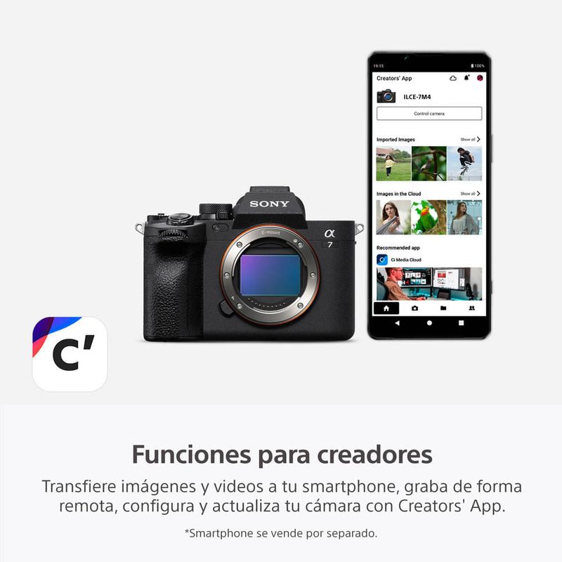 Cámara mirrorless Sony Alpha a7 IV lente 28-70mm negro uso profesional