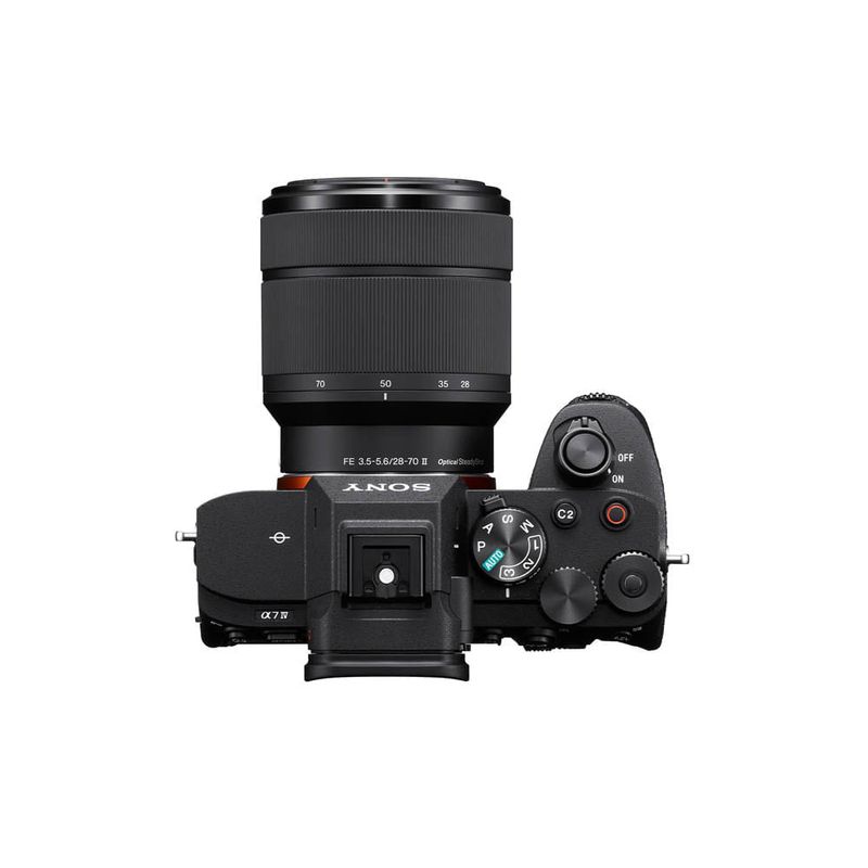 Cámara mirrorless Sony Alpha a7 IV pantalla táctil negro vista superior