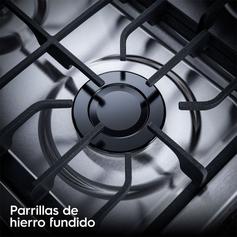 Cocina Electrolux 5 Quemadores VaporBake Triple Llama Inox