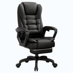 Silla de oficina ergonómica giratoria 360 grados negro vista posterior