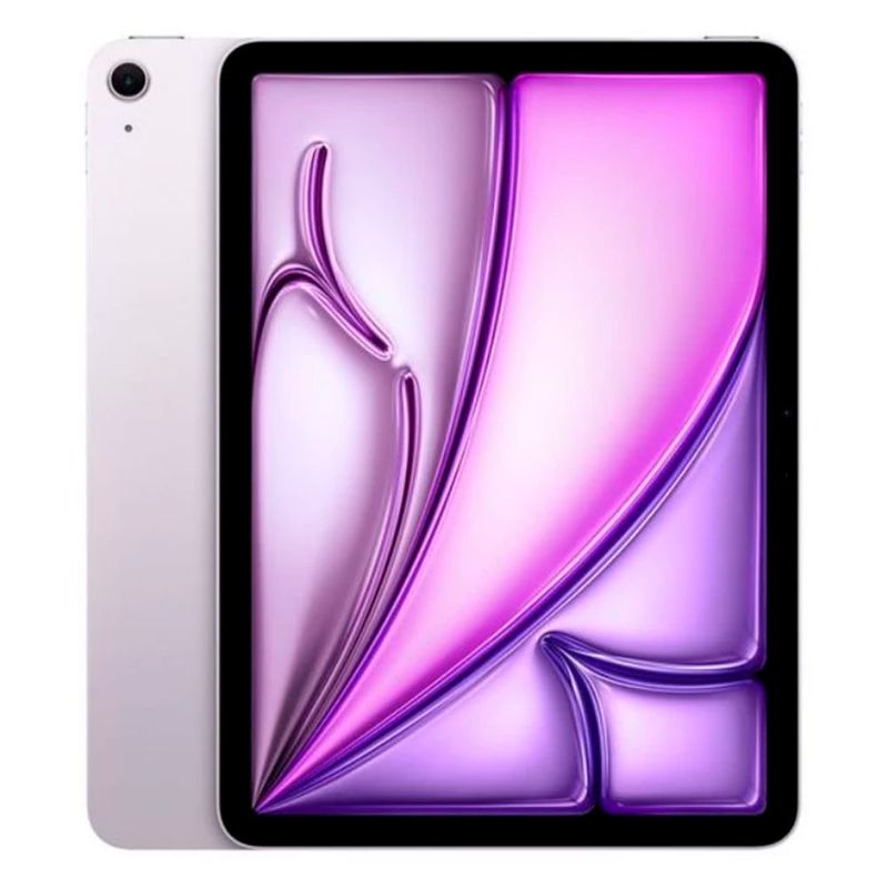 Tablet Apple iPad Air M4 11 pulgadas morado vista trasera y frontal