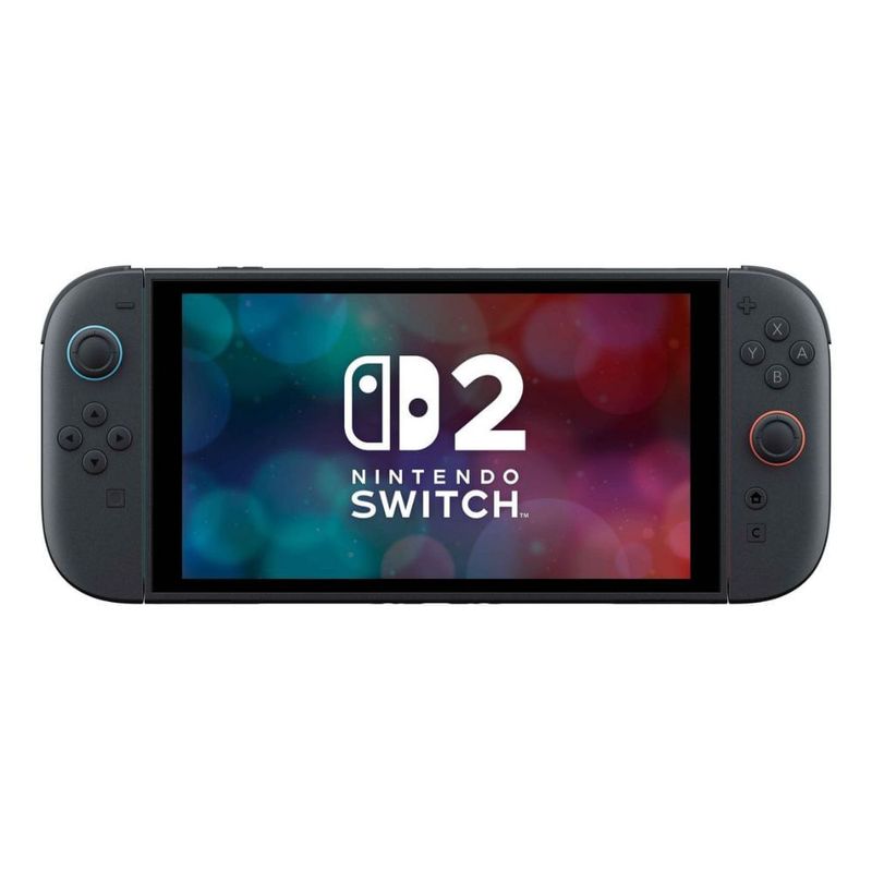 consola Nintendo Switch 2 pantalla 7.9 Full HD negro vista frontal portátil y dock juegos y GameChat