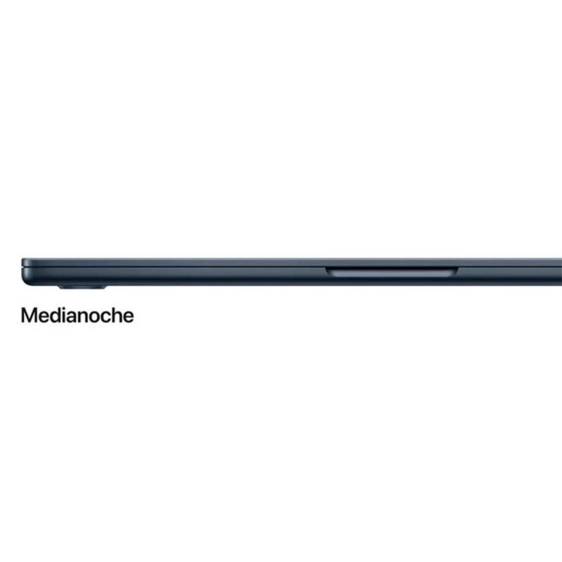 MacBook Air Apple M5 13 pulgadas Midnight vista lateral