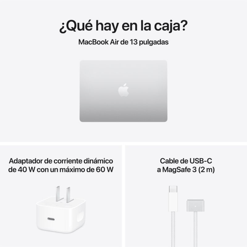 MacBook Air Apple M5 13 pulgadas Silver vista detalle