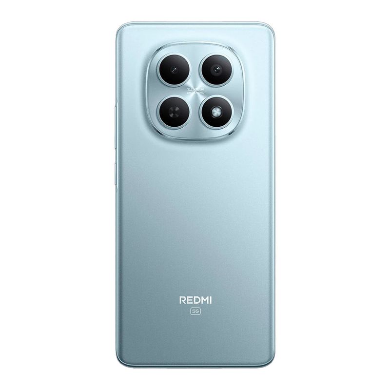 Celular Xiaomi Redmi Note 15 Pro azul glaciar vista trasera detalle módulo de cámara 200MP
