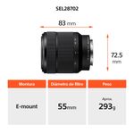 Cámara Sony Alpha a7 III mirrorless lente 28-70mm uso fotografía