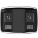 Cámara vigilancia Hikvision DS-2CE12KF3TP-DLS 3K IP67 blanca vista producto fondo blanco