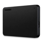 Disco duro portátil Toshiba Canvio Basics 1TB negro vista lateral producto