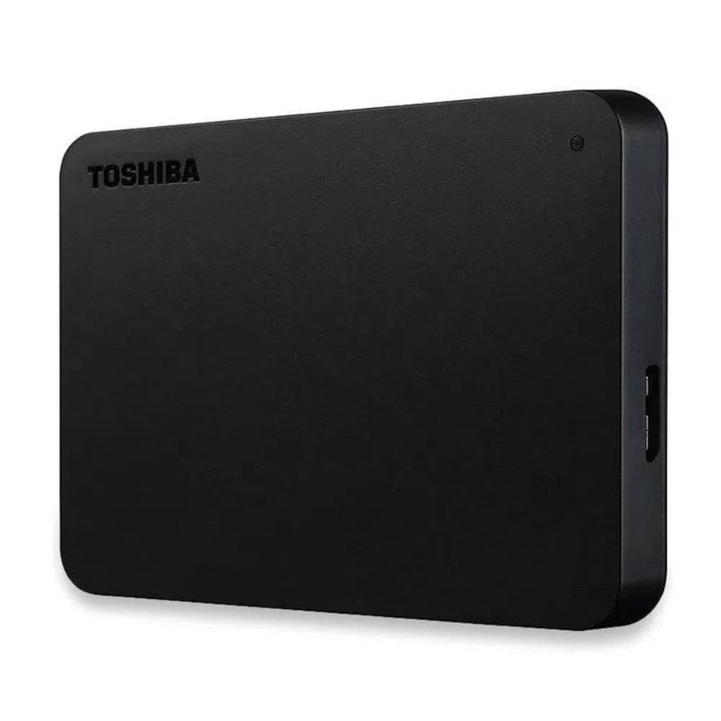Disco duro externo Toshiba Canvio Basics 1TB Negro Frontal-oblicuo