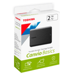 Disco duro externo Toshiba Canvio Basics 1TB Negro Especificaciones empaque original del producto