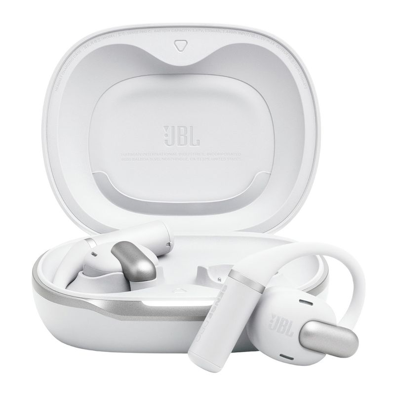 Audífonos JBL Sense True Wireless IP54 con estuche blanco vista frontal