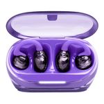 Audífonos JBL SoundGear Clips con Bluetooth con estuche púrpura vista frontal