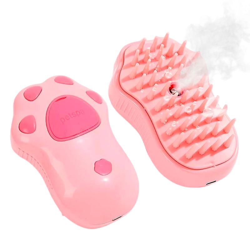 Cepillo Anavapets vaporizador para mascotas patita rosa