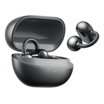 Audífonos Bluetooth True Wireless SoundPeats Pop Clip open ear IPX5 negro vista lateral con estuche de carga