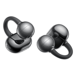 Audífonos Bluetooth True Wireless SoundPeats Pop Clip open ear IPX5 negro vista lateral con estuche de carga