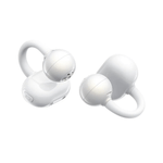 Audífonos Bluetooth True Wireless SoundPeats Pop Clip open ear IPX5 blanco vista frontal con estuche de carga