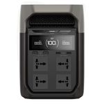 Estación de energía portátil EcoFlow Delta 3 1800W 1024Wh recargable gris oscuro vista frontal uso doméstico y exterior