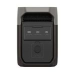 Estación de energía portátil EcoFlow Delta 3 1800W 1024Wh recargable gris oscuro vista frontal uso doméstico y exterior