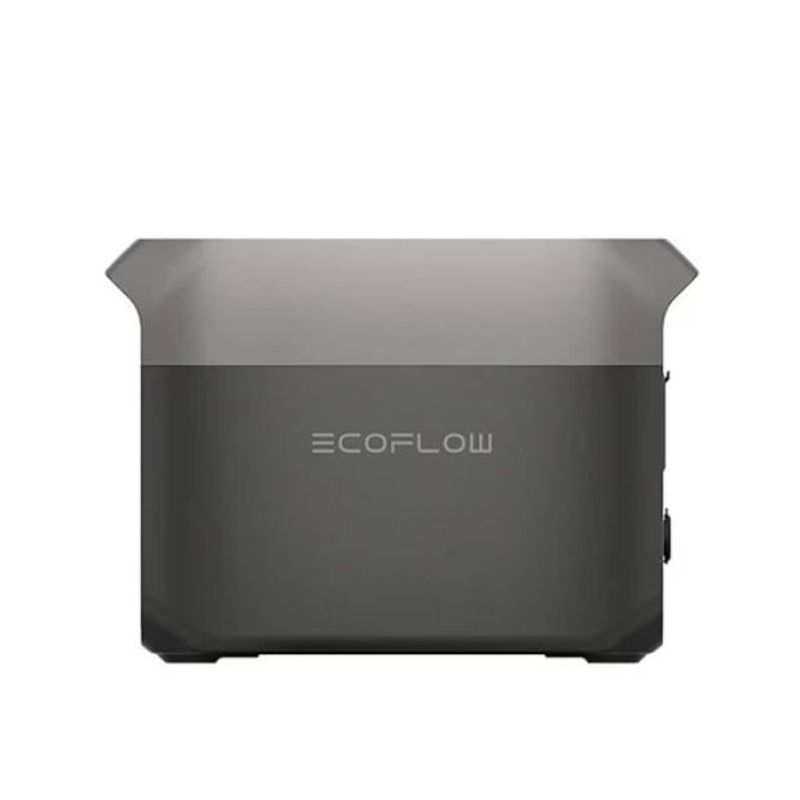 Estación de energía portátil EcoFlow Delta 3 1800W 1024Wh recargable gris oscuro vista frontal uso doméstico y exterior