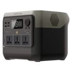 Estación de energía portátil EcoFlow River 2 Pro 800W recargable gris oscuro vista frontal uso exterior