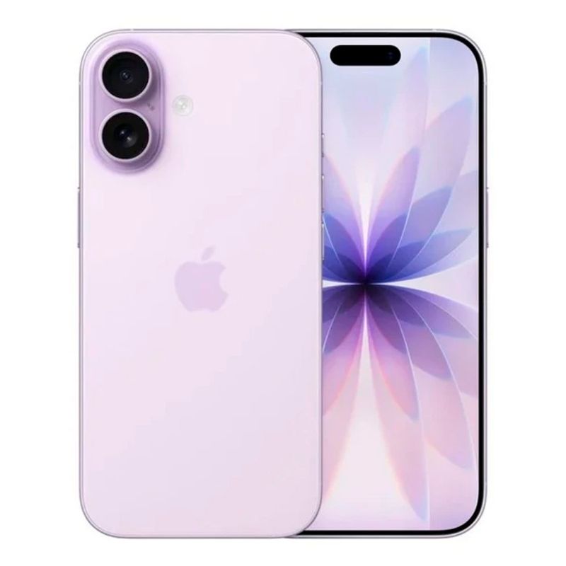 Apple iPhone 17 256GB 5G cámara 48MP pantalla 6.3 pulgadas lavanda vista frontal y posterior